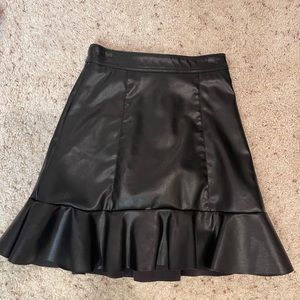 Black Leather Skirt